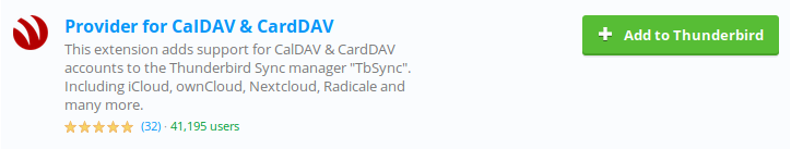 Provider for CalDAV & CardDAV